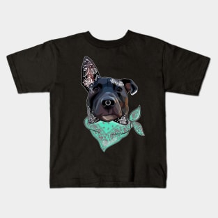 Cool dog with tattoos Kids T-Shirt